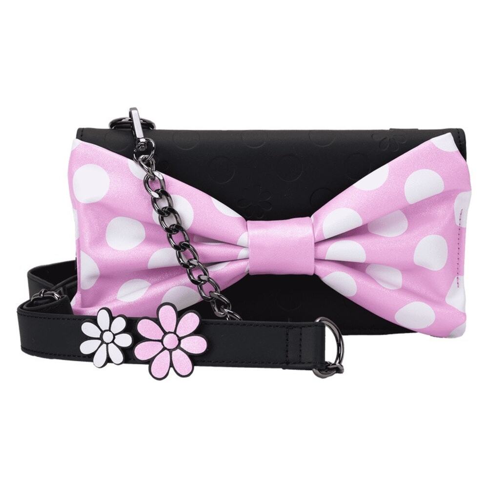Loungefly Minnie Mouse Floral Rocks The Dots Clutch Crossbody Bags NWT